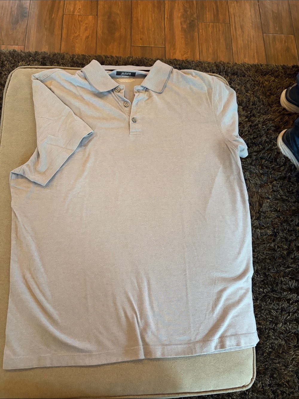 Alfani Men's Light Taupe Polo Shirt